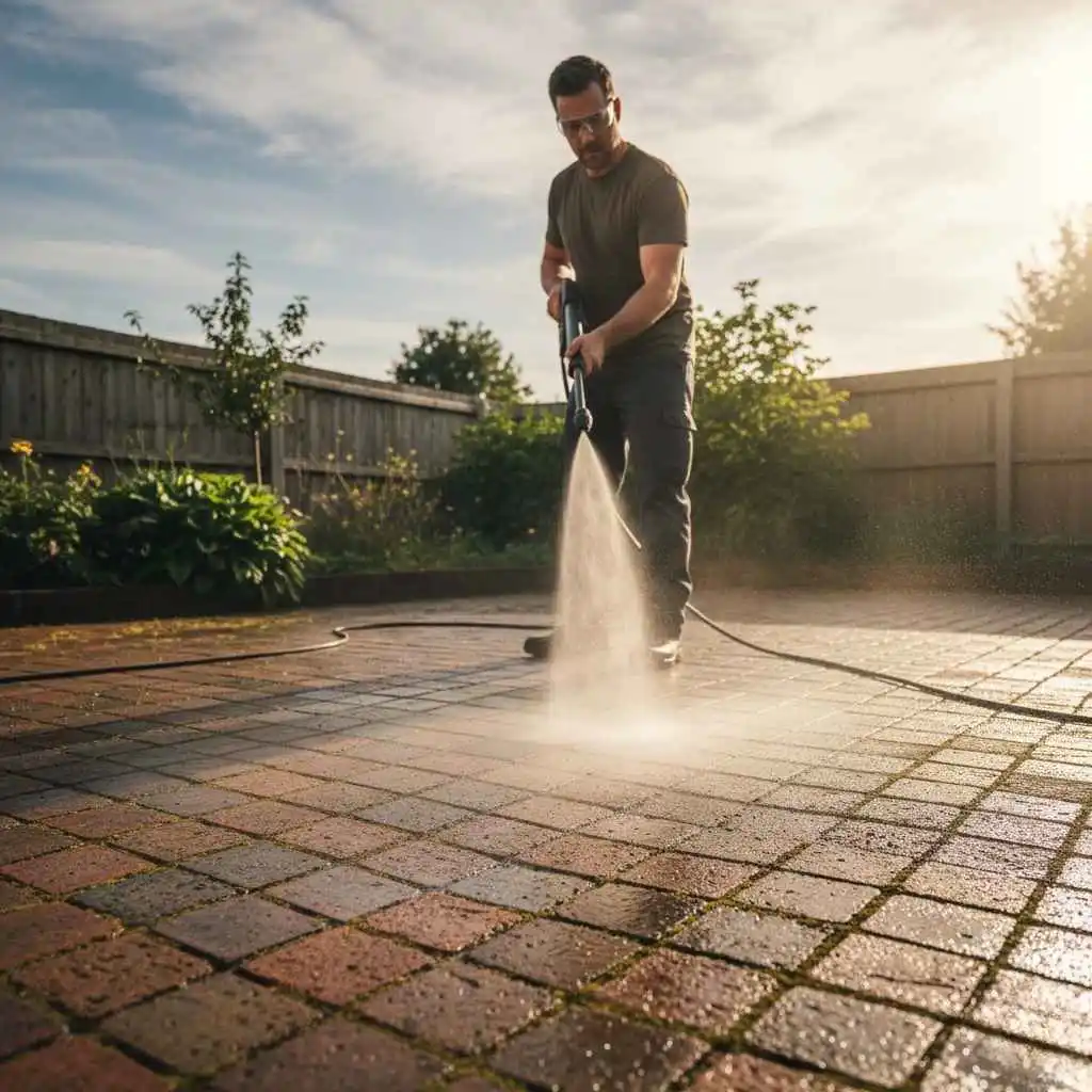 Pressure-Wash Brick Patios Without Causing Damage