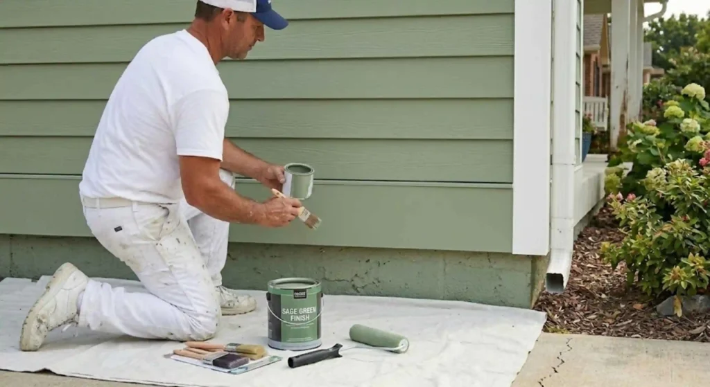 fully painted, polished home exterior