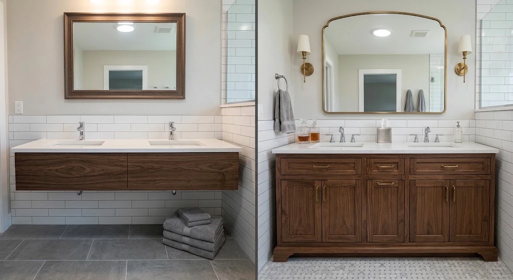 Modern and traditional bathroom vanity options for Coweta homes